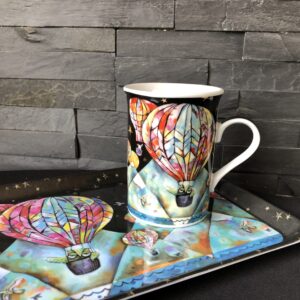 Mug en céramique motifs montgolfières
